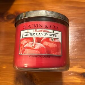 Slatkin & Co // Bath & Body Works WINTER CANDLE APPLE Large 3 Wick Candle